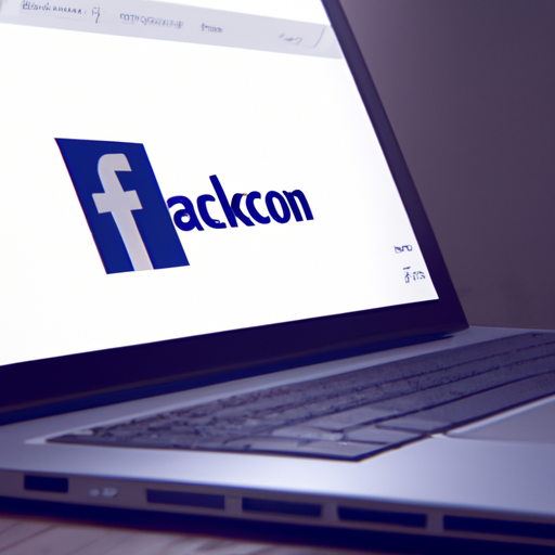 תקריב של מחשב נייד עם דף פייסבוק פתוח על המסך, המציג פרסומת של חברה גדולה.