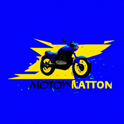 איור לוגו של חברת אופנועים עם רקע בהיר ומלא חיים