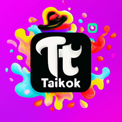 איור של הלוגו של TikTok מוקף במגוון תוסס של צבעים