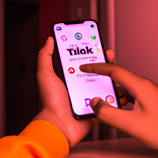 תמונה של אדם מחזיק טלפון וגולל דרך Tiktok