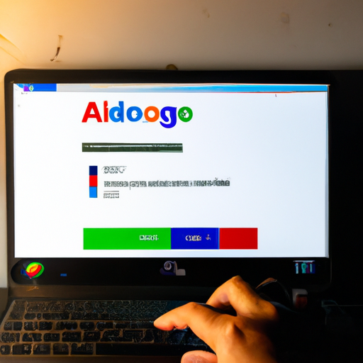 תמונה של אדם שפותח חשבון Google Ads במחשב נייד.