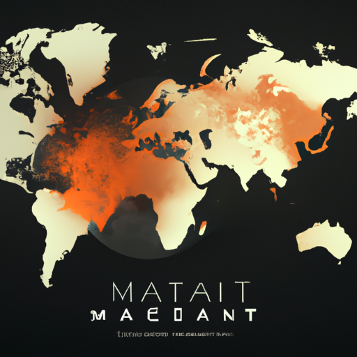 מפת עולם עם ההשפעה הגלובלית של מג'נטו מודגשת